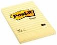 Self-adhesive note, 102x152 mm, 100 sheets, lined, 3M POSTIT, yellow